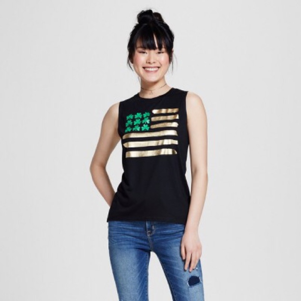 Irish Flag Lucky Charm Clover Tank